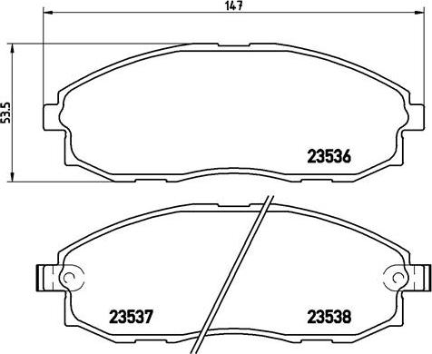 Brembo P30010N - Тормозные колодки, дисковые, комплект autospares.lv