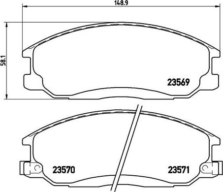 Brembo P 30 013 - Тормозные колодки, дисковые, комплект autospares.lv