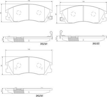 Brembo P30017N - Тормозные колодки, дисковые, комплект autospares.lv