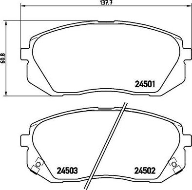 Brembo P 30 039 - Тормозные колодки, дисковые, комплект autospares.lv