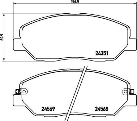 Brembo P 30 036 - Тормозные колодки, дисковые, комплект autospares.lv