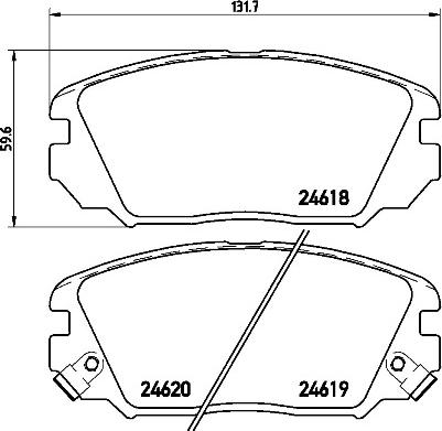 Brembo P30031N - Тормозные колодки, дисковые, комплект autospares.lv