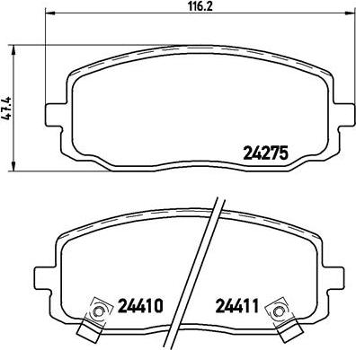 Brembo P 30 032 - Тормозные колодки, дисковые, комплект autospares.lv