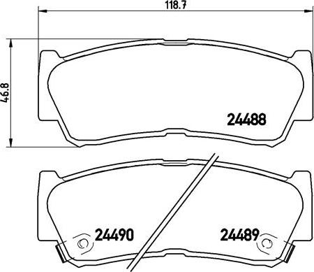 Brembo P 30 037 - Тормозные колодки, дисковые, комплект autospares.lv