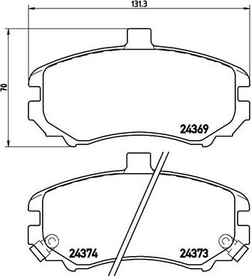 Brembo P30029N - Тормозные колодки, дисковые, комплект autospares.lv