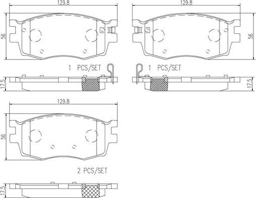 Brembo P30026N - Тормозные колодки, дисковые, комплект autospares.lv