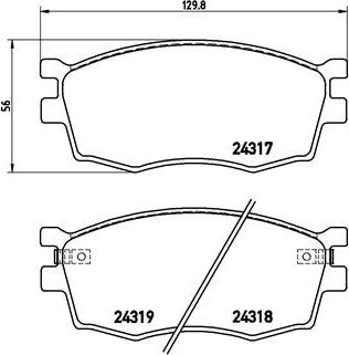 Brembo P 30 026 - Тормозные колодки, дисковые, комплект autospares.lv