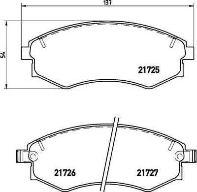 Brembo P 30 022 - Тормозные колодки, дисковые, комплект autospares.lv