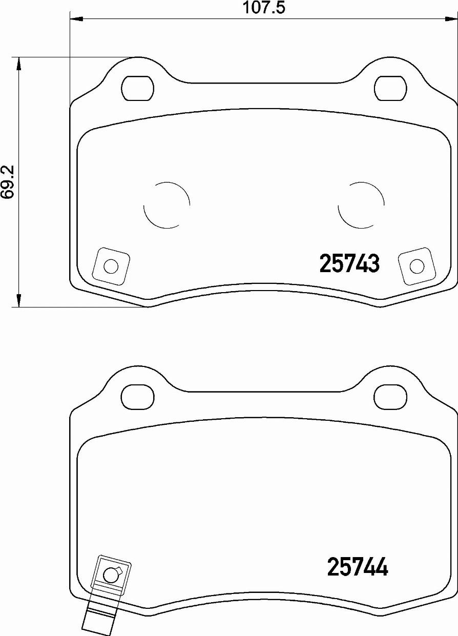 Brembo P 30 074E - Тормозные колодки, дисковые, комплект autospares.lv