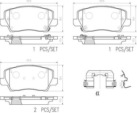 Brembo P30114N - Тормозные колодки, дисковые, комплект autospares.lv