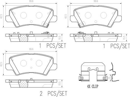 Brembo P30111N - Тормозные колодки, дисковые, комплект autospares.lv