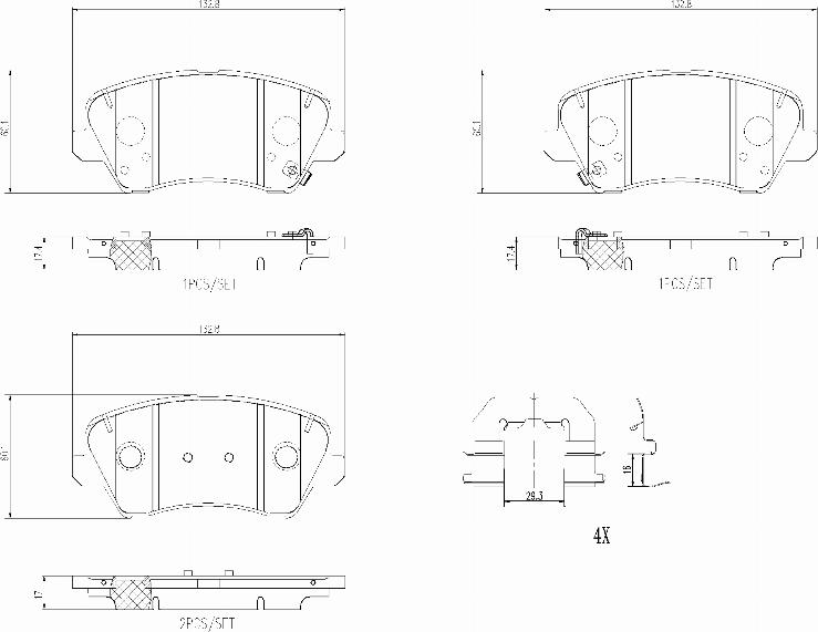 Brembo P30123N - Тормозные колодки, дисковые, комплект autospares.lv