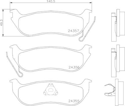 Brembo P 37 009 - Тормозные колодки, дисковые, комплект autospares.lv