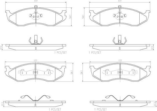 Brembo P37004N - Тормозные колодки, дисковые, комплект autospares.lv