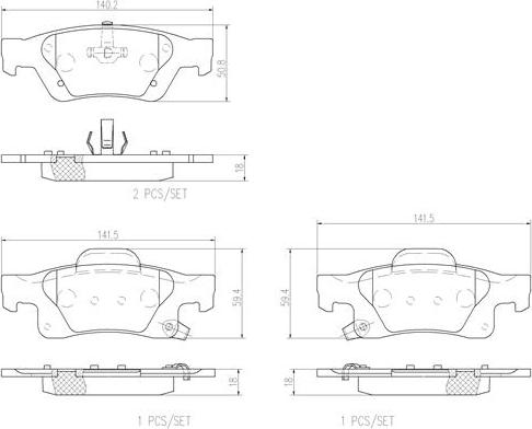 Brembo P37016N - Тормозные колодки, дисковые, комплект autospares.lv