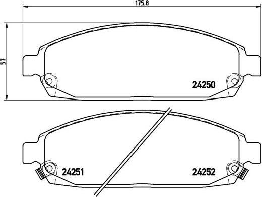 Brembo P 37 010 - Тормозные колодки, дисковые, комплект autospares.lv