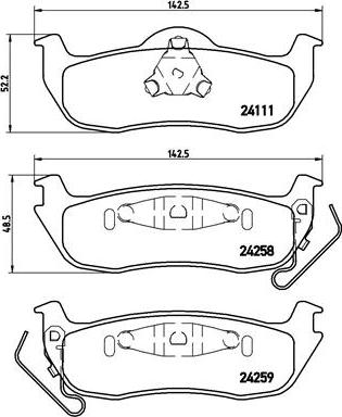 Brembo P 37 011 - Тормозные колодки, дисковые, комплект autospares.lv