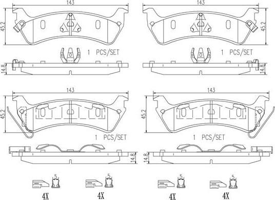 Brembo P37012N - Тормозные колодки, дисковые, комплект autospares.lv