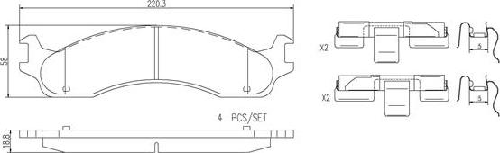 Brembo P24099N - Тормозные колодки, дисковые, комплект autospares.lv