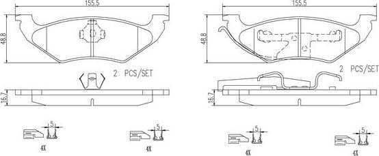 Brembo P24094N - Тормозные колодки, дисковые, комплект autospares.lv