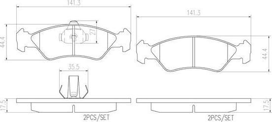 Brembo P24044N - Тормозные колодки, дисковые, комплект autospares.lv