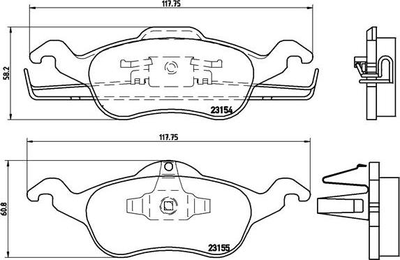 Brembo P 24 046 - Тормозные колодки, дисковые, комплект autospares.lv