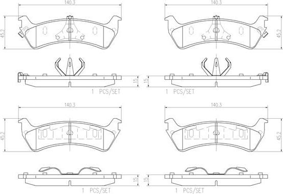 Brembo P24042N - Тормозные колодки, дисковые, комплект autospares.lv