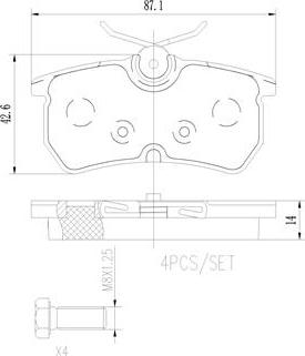 Brembo P24047N - Тормозные колодки, дисковые, комплект autospares.lv