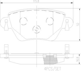 Brembo P24059N - Тормозные колодки, дисковые, комплект autospares.lv