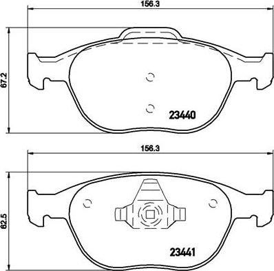 FIT FIT01252 - Тормозные колодки, дисковые, комплект autospares.lv