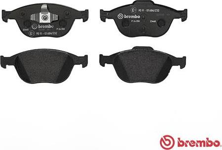 Brembo P 24 058 - Тормозные колодки, дисковые, комплект autospares.lv