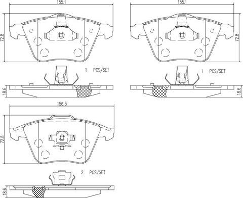 Brembo P24057N - Тормозные колодки, дисковые, комплект autospares.lv