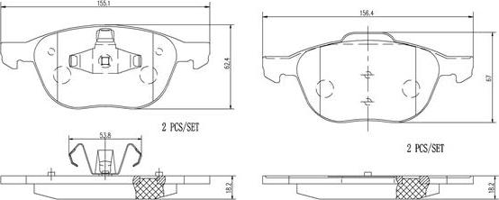 Brembo P24061N - Тормозные колодки, дисковые, комплект autospares.lv