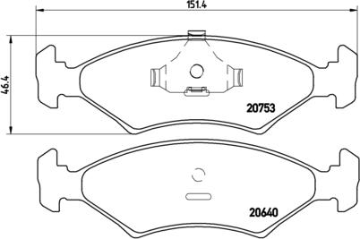 Brembo P 24 006 - Тормозные колодки, дисковые, комплект autospares.lv