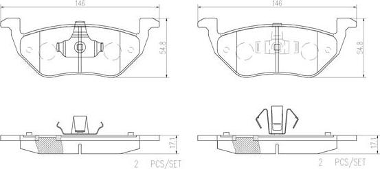 Brembo P24085N - Тормозные колодки, дисковые, комплект autospares.lv