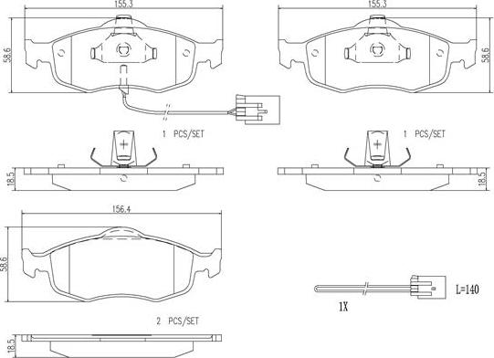 Brembo P24034N - Тормозные колодки, дисковые, комплект autospares.lv