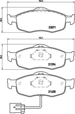 Brembo P 24 034 - Тормозные колодки, дисковые, комплект autospares.lv