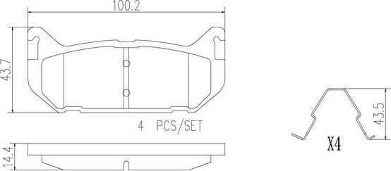 Brembo P24036N - Тормозные колодки, дисковые, комплект autospares.lv