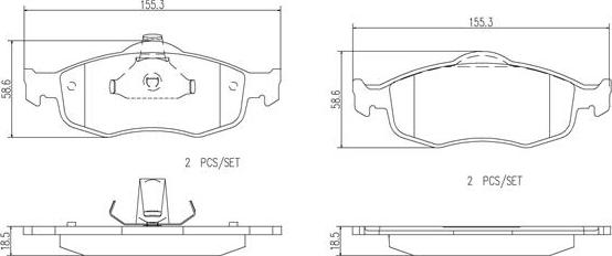 Brembo P24037N - Тормозные колодки, дисковые, комплект autospares.lv