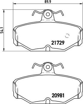 Brembo P 24 021 - Тормозные колодки, дисковые, комплект autospares.lv