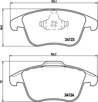 Brembo P 24 076X - Тормозные колодки, дисковые, комплект autospares.lv