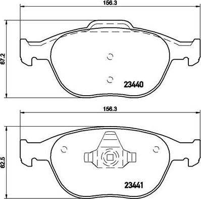 Brembo P 24 071 - Тормозные колодки, дисковые, комплект autospares.lv