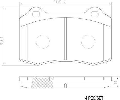 Brembo P24073N - Тормозные колодки, дисковые, комплект autospares.lv