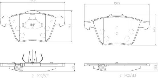 Brembo P24077N - Тормозные колодки, дисковые, комплект autospares.lv