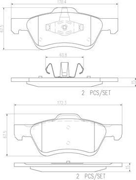 Brembo P24159N - Тормозные колодки, дисковые, комплект autospares.lv