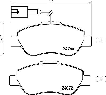 Brembo P 24 150 - Тормозные колодки, дисковые, комплект autospares.lv