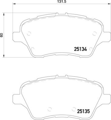 Brembo P 24 151X - Тормозные колодки, дисковые, комплект autospares.lv