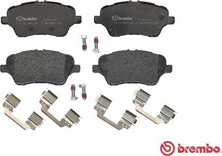 Brembo P 24 151 - Тормозные колодки, дисковые, комплект autospares.lv