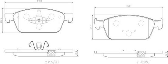 Brembo P24157N - Тормозные колодки, дисковые, комплект autospares.lv