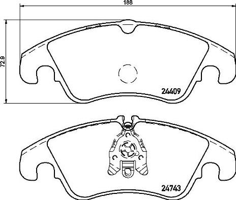 Brembo P 24 161 - Тормозные колодки, дисковые, комплект autospares.lv